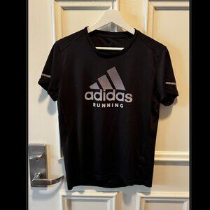 Adidas Running Climalite Activewear T Shirt Black With Logo